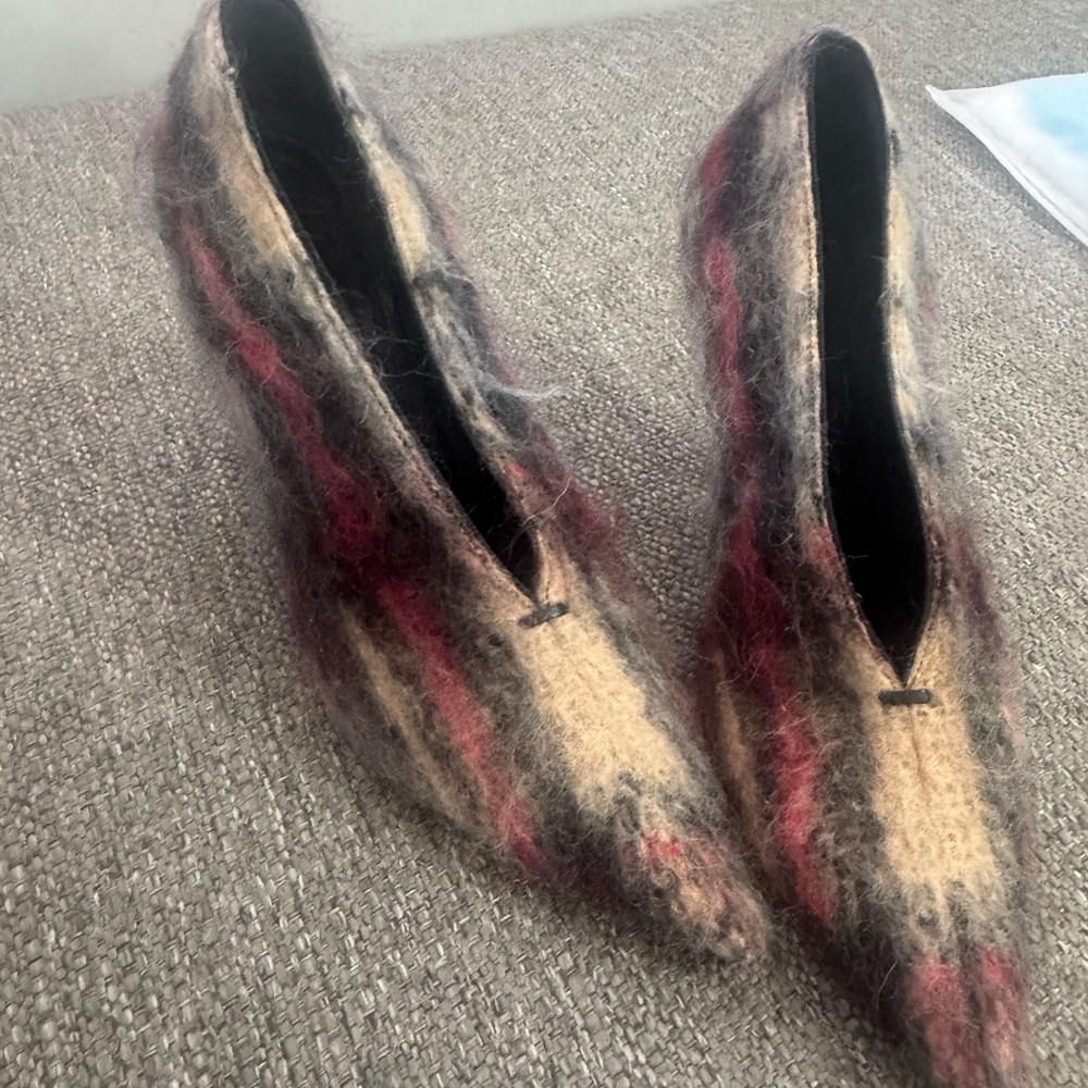 Celine Women's Slippers in Red and Cream